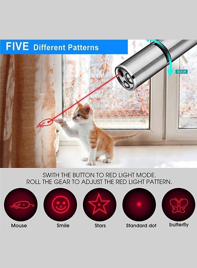 Bukela Cat Laser Toy, Laser Pointer Interactive Toys for Indoor Cats Dogs, Red Dot Light Lazer Pointer, Long Range 3 Mode USB Rechargeable Pet Kitten Chase Exercise Toy, Small Laser Presentation Clicker Pen - Image 5