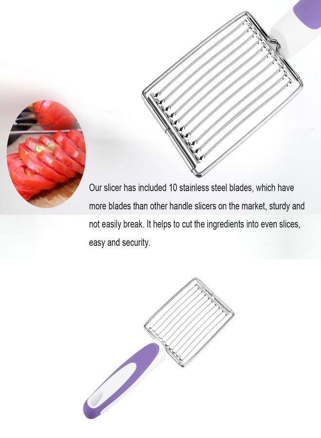 ASHATA Luncheon Meat Cutter, Cheese & Potato Slicer, Stainless Cutter with Handle for Egg Ham Fruit Tomato, Cutting Evenly Thick , Food Cutting Tool for Kitchen () - Image 3