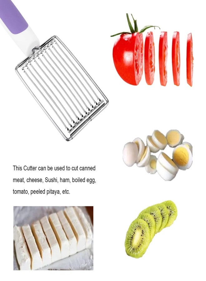 ASHATA Luncheon Meat Cutter, Cheese & Potato Slicer, Stainless Cutter with Handle for Egg Ham Fruit Tomato, Cutting Evenly Thick , Food Cutting Tool for Kitchen () - Image 5