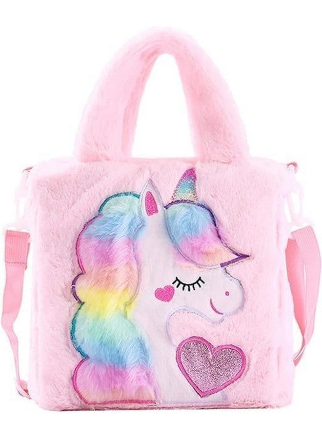 Keetly Unicorn Plush Handbag For Girls || Shoulder Bag with Adjustable Shoulder Strap || Handbags for Toddler, Little Girl || Unicorn Beautiful Bag (Pc1 Pink) - Image 3
