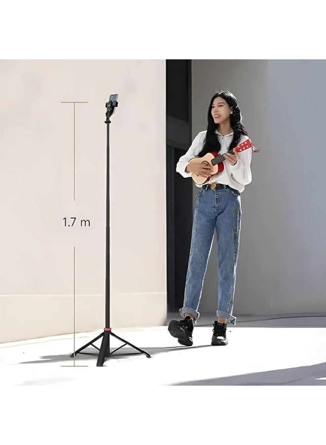 R1-L Selfie Stick Tripod 67 Inch Long with Bluetooth Remote & Stable Base – 3-in-1 Multifunctional Design for Selfies, Vlogging, Photo Shoots & Makeup - Image 4