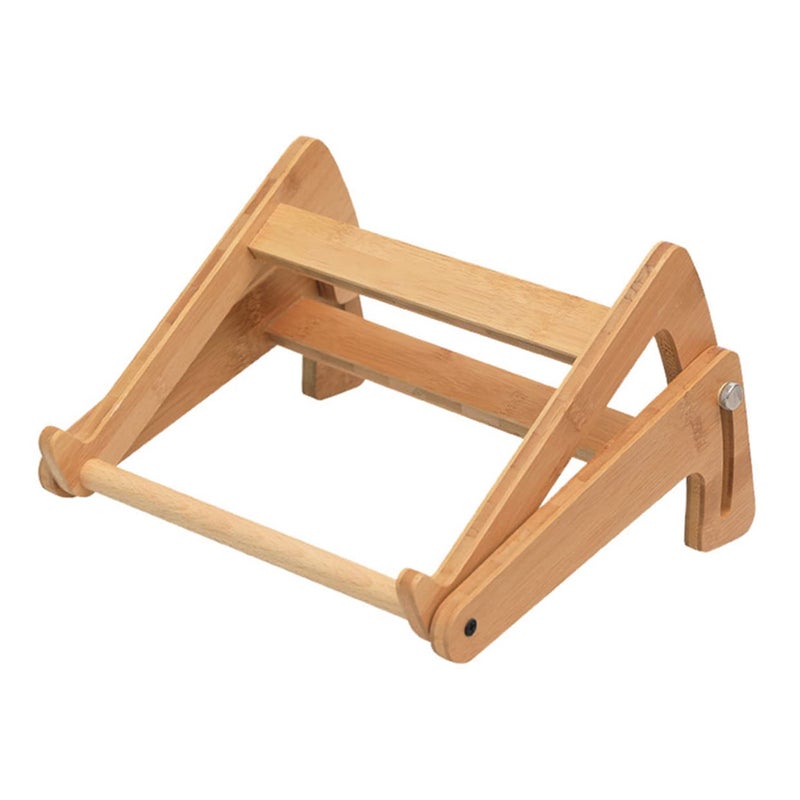 Adjustable Wood Laptop Stand with Storage Shelf Ergonomic Riser for Home Office Heat Dissipation - Image 2
