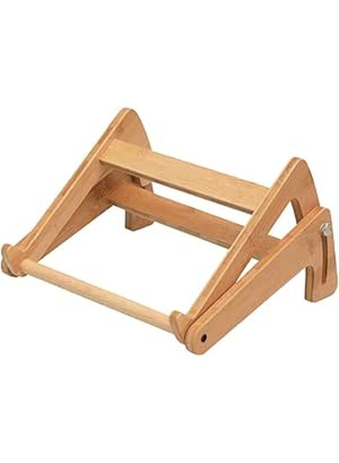 Adjustable Wood Laptop Stand with Storage Shelf Ergonomic Riser for Home Office Heat Dissipation - Image 1