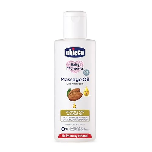 Chicco Baby Moments Massage Oil, New Advanced Non-sticky & Moisturizing Formula, Suitable for Baby’s Skin, Hair & Scalp, No Phenoxyethanol & Parabens (200ml) - Image 1