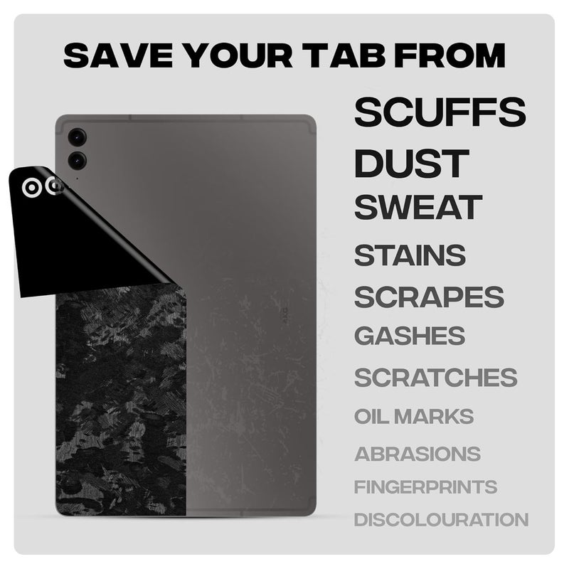 Capes Tablet Skins Compatible with Samsung Galaxy Tab S9 | Ultra-Thin Protective Film | Anti-Scratch Vinyl Decal Skin | Not Case/Cover (Forged Carbon, Full Body Skin + S Pen Skin) - Image 3