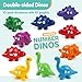 TSYAN Matching Number Counting Dinosaur Toys with DoubleSided 1 2 3 Number Preschool Learning Sensory Sorting Educational Fine Motor Toys Sets for Kids Toddler Aged 3 Years Old - Image 4