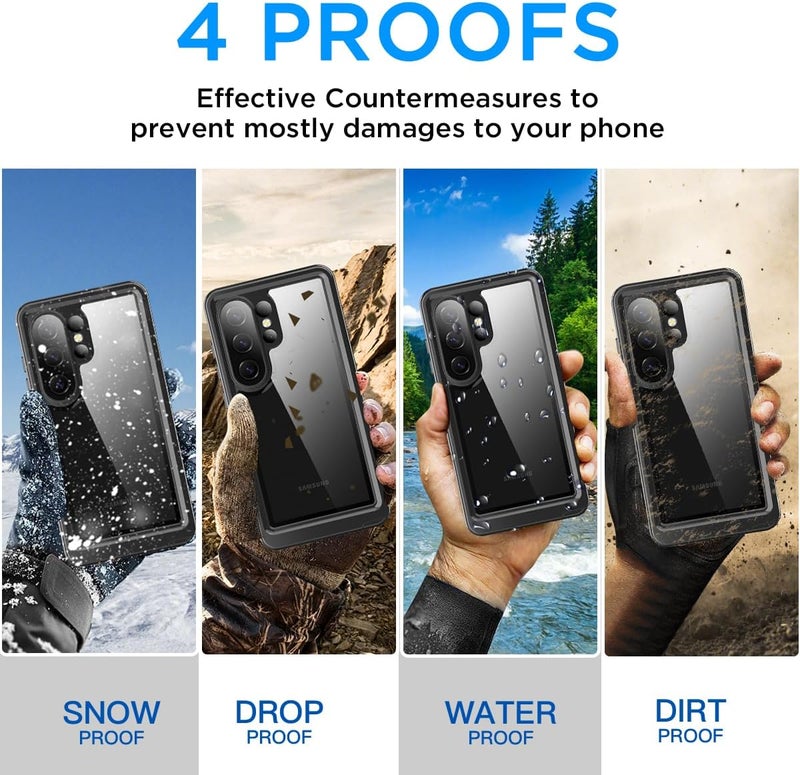 ايه اي كيس حافظة AICase المقاومة للماء لهاتف Samsung Galaxy S26 Ultra، مع معيار مقاومة للماء IP68، مقاومة للثلج، مقاومة للغبار، مقاومة للصدمات، حماية كاملة للجهاز بزاوية 360 درجة، غطاء محكم الإغلاق للاستخدام تحت الماء لهاتف Galaxy S26 Ultra. - Image 5