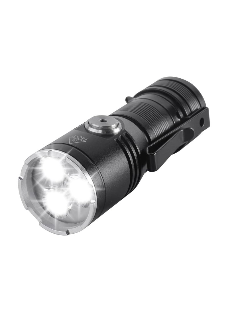 ET15 Mini EDC Flashlight Rechargeable High Lumen 2000 - Small Powerful Pocket Flashlights with Clip Magnet, USB C IP67 Waterproof LED Tiny Flash Light - Image 1