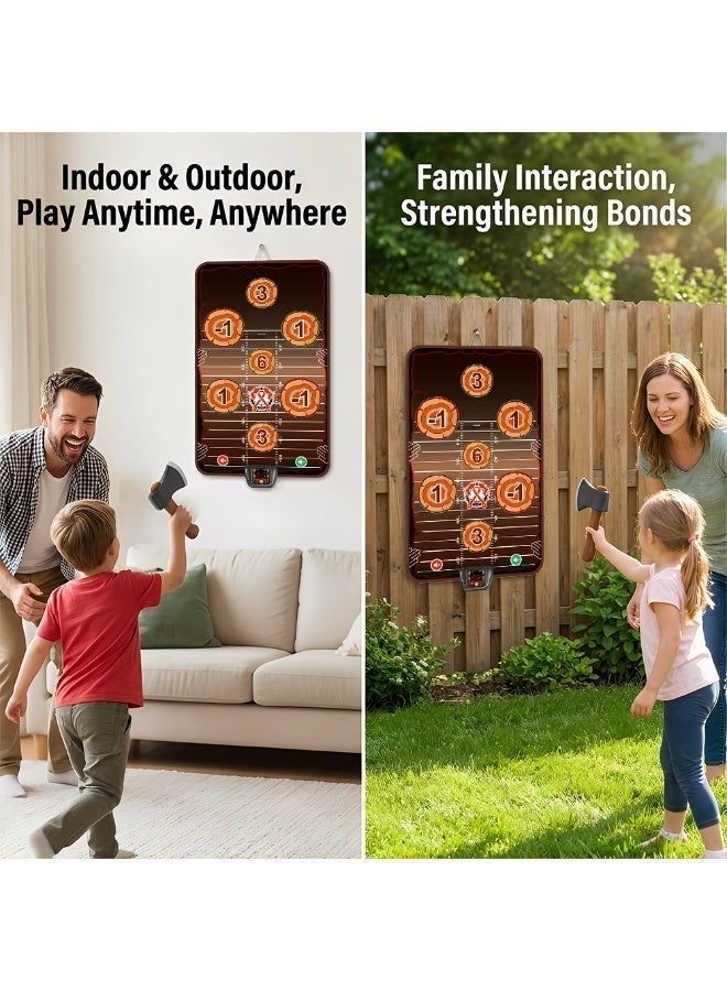 Fyliz Electronic Scoring Family Target Game for Kids, Indoor Outdoor Party Challenge Game with Safe Sticky Axes, Interactive Toy for Boys Girls - Image 4