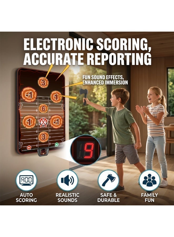 Fyliz Electronic Scoring Family Target Game for Kids, Indoor Outdoor Party Challenge Game with Safe Sticky Axes, Interactive Toy for Boys Girls - Image 3