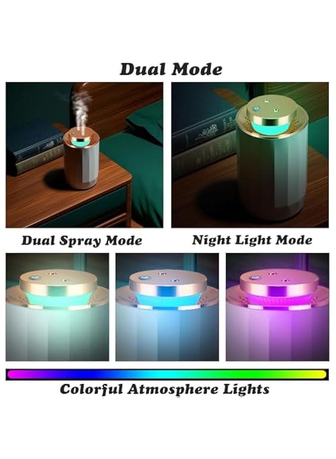 FYLX Air Humidifier 2.2L Ultrasonic Humidifiers Aroma Diffuser with 7 Colors LED Night LightsUSB port Double Nozzle 3 Mode Auto ShutOff Quiet Humidifier for Home Office Bedroom White - Image 2