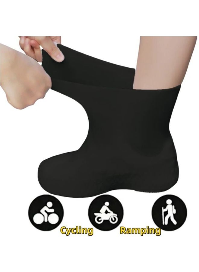 Creamy White Waterproof Slip Resistant Outdoor Shoe Covers One Size 34 45 - Image 2