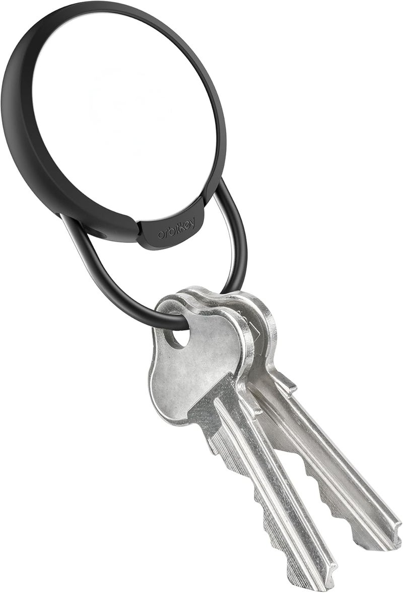 Orbitkey Slim Case for AirTag - Black, Stainless Steel and TPU - Image 1