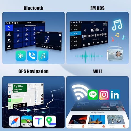 SIXWIN 4G+128G Andriod Car Radio for Ford Edge 2011-2015 with CarPlay Android Auto 10.1 Inch Incell Touch Screen with GPS Navigation WiFi Backup Camera Mic - Image 5