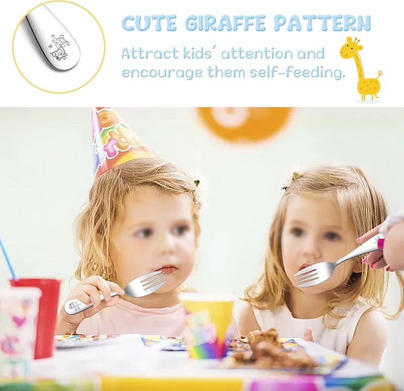 TeamFar 6 Pieces Toddler Forks Stainless Steel Toddler Utensils Kids Silverware Set Small Forks for SelfFeeding Children Safe Cutlery set Dishwasher Safe - Image 5