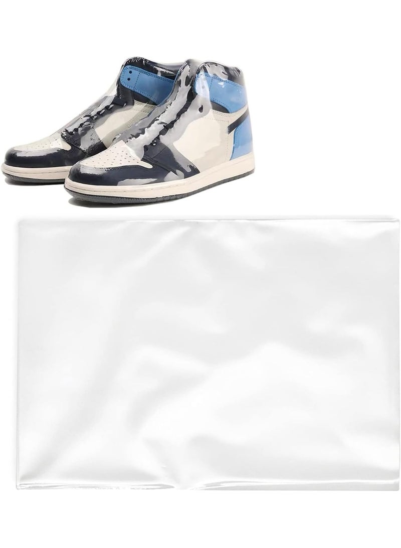 100 Pcs PVC Heat Shrink Wrap Bags, 11x18 Inches Wrap Bags for Gifts, Clear Sneaker Film, Plastic Bags Wrap Large Shoes Protector, for Bath Bombs Soaps Bottles Cookies Crafts DIY Homemade Gifts - Image 1