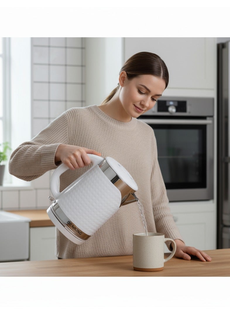 BENKING 3-in-1 Kitchen Appliance Set Electric Kettle (1.8L Auto Shutoff, Cool Touch Body) + 2-in-1 Blender & Juicer (550W, 1.5L Jug, Stainless Steel Blades, Ice Crushing, Smoothies & Shakes) – Kitchen Combo Pack - Image 4