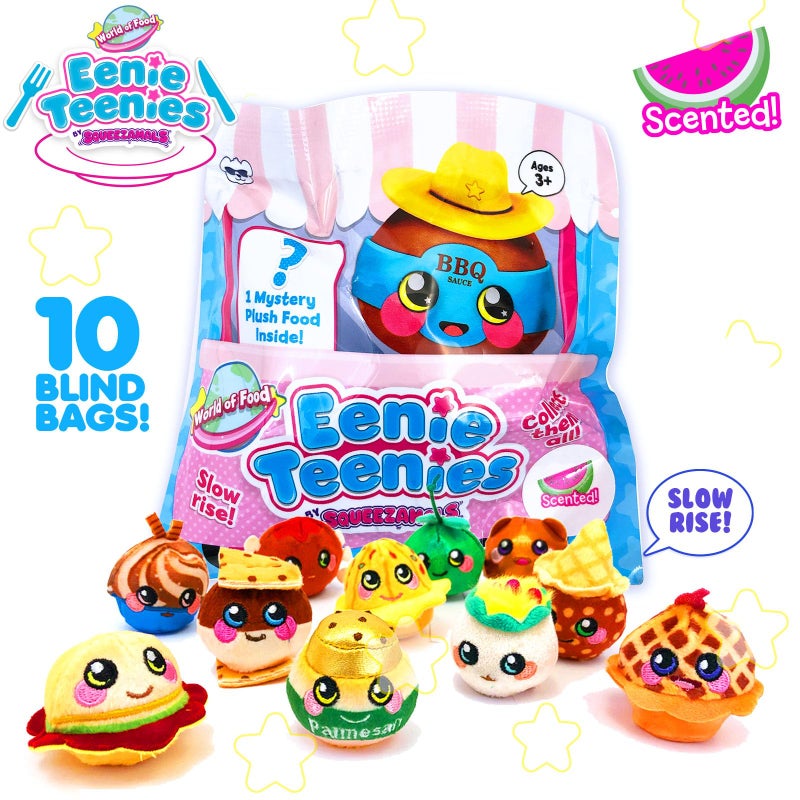 Squeezamals Eenie Teenies 10pks with an Eenie Teenie Character in Each! Collect All 24 Characters from World of Food Series! Mini-Blind Packed Fun! Made, Safe Materials - Image 3