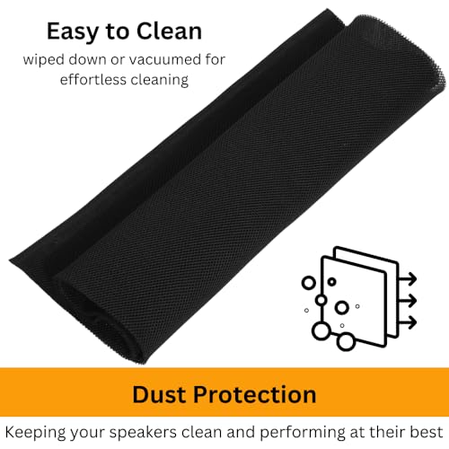 SAVUK Speaker Grill Cloth Fabric 3D Mesh Acoustic Box Cover Breathable Repair Carpet Subwoofer Replacement for Home and Automotive Black (Black, 20" x 59") - Image 3