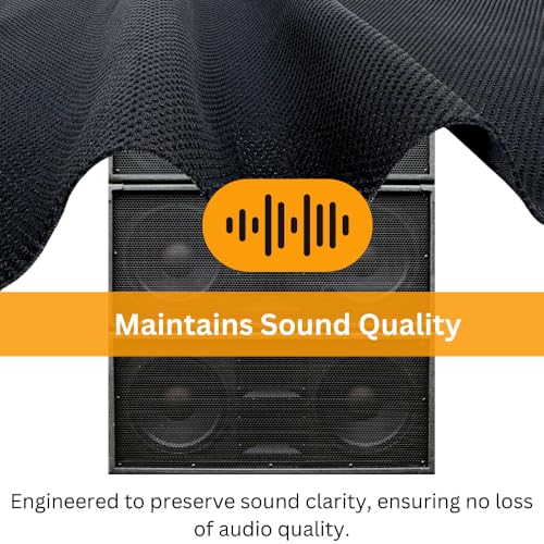 SAVUK Speaker Grill Cloth Fabric 3D Mesh Acoustic Box Cover Breathable Repair Carpet Subwoofer Replacement for Home and Automotive Black (Black, 20" x 59") - Image 4
