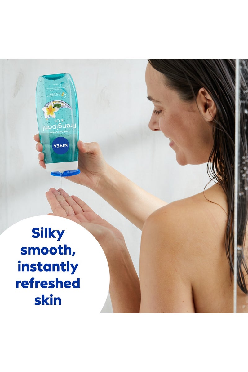 Nivea جل استحمام برائحة الفرانجيباني والزيوت عبوة من 3 - Image 5