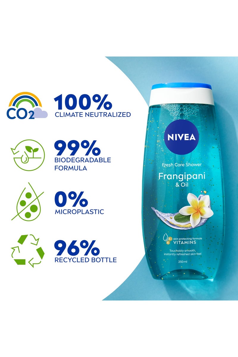 Nivea جل استحمام برائحة الفرانجيباني والزيوت عبوة من 3 - Image 4