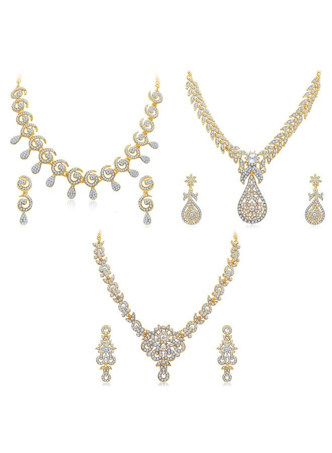 سوكهي مجموعة قلادات سوخي جليمري مكونة من 3 قطع للنساء (ذهبي) - Image 1