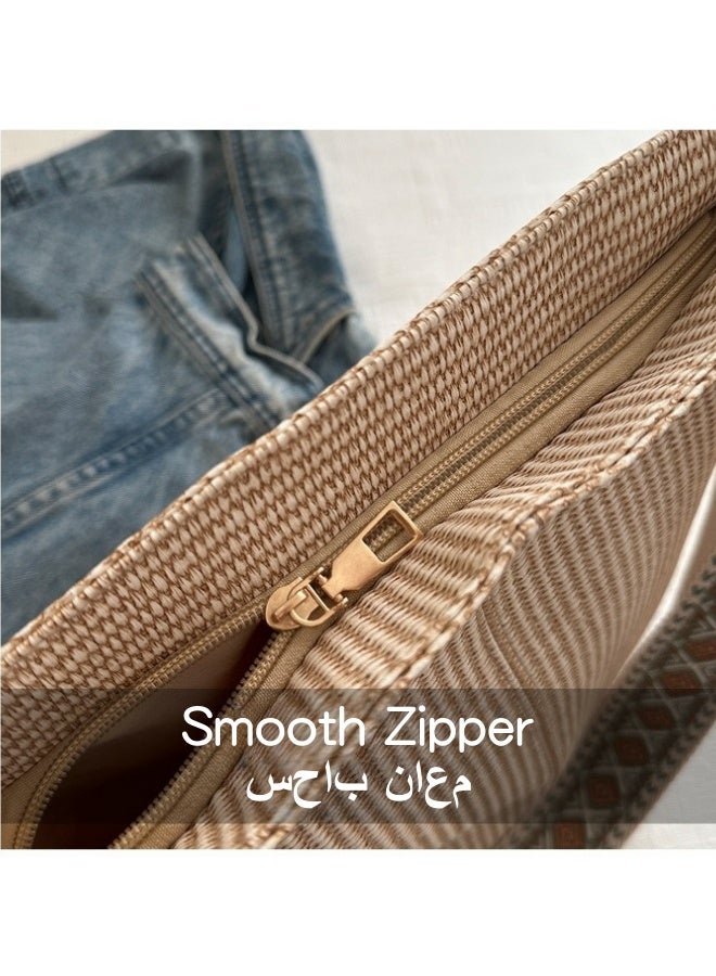 شبيلي حقيبة كتف نسائية من جلد البولي يوريثان، حقيبة كروس بودي كبيرة السعة للسيدات، حقيبة يد وحقيبة تسوق، حقيبة جانبية يومية وحقيبة حمل وحقيبة شاطئ للفتيات والمراهقات وطلاب الجامعات - Image 3