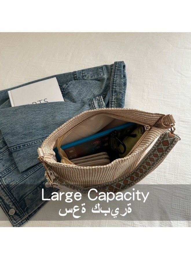 شبيلي حقيبة كتف نسائية من جلد البولي يوريثان، حقيبة كروس بودي كبيرة السعة للسيدات، حقيبة يد وحقيبة تسوق، حقيبة جانبية يومية وحقيبة حمل وحقيبة شاطئ للفتيات والمراهقات وطلاب الجامعات - Image 5