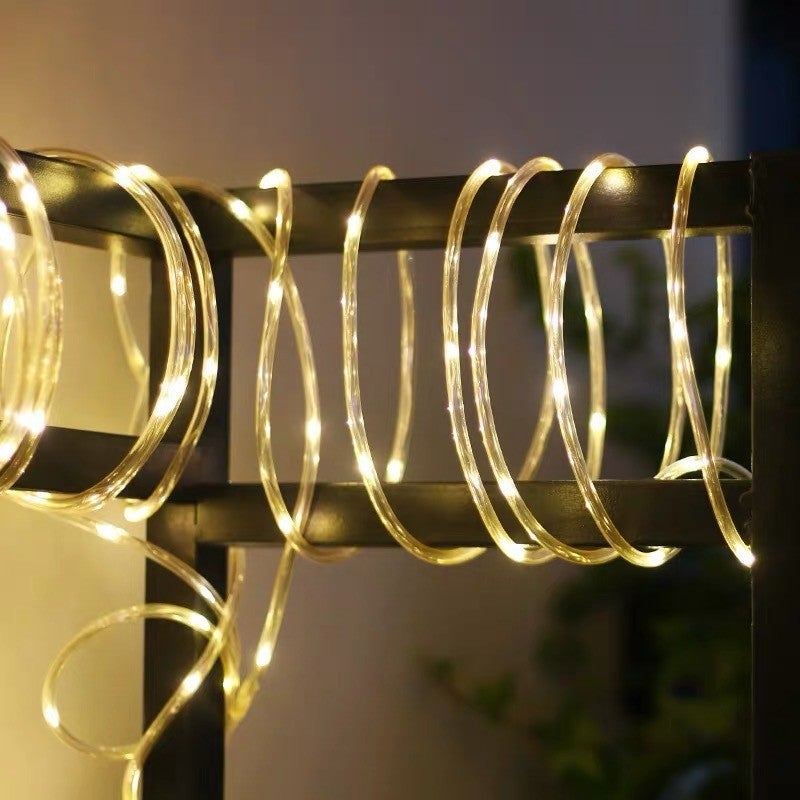 Factory new remote control solar light string LED  holiday decoration hose lamp outdoor waterproof light strip - Image 1