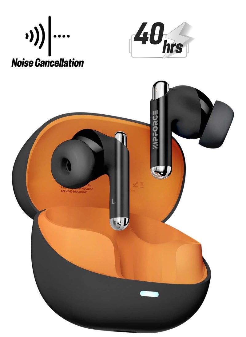 ZIPFORCE - ZIPFORCE True Wireless Earbuds, Fully In-Ear Bluetooth 5.3 Headphones 4-Mics ANC + ENC Clear Call, Bluetooth Earbuds Touch Control 40 Playtime, IPX6 Waterproof TWS, Light-Weight Earphones - Image 1