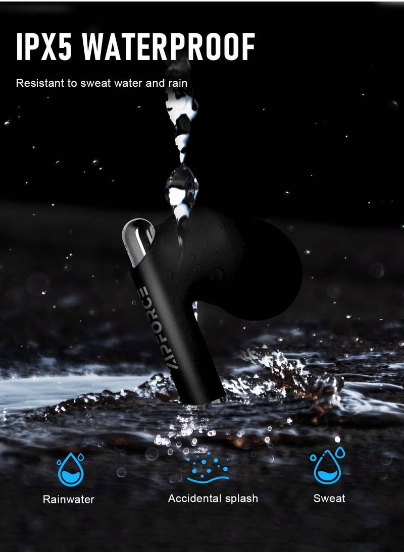 ZIPFORCE - ZIPFORCE True Wireless Earbuds, Fully In-Ear Bluetooth 5.3 Headphones 4-Mics ANC + ENC Clear Call, Bluetooth Earbuds Touch Control 40 Playtime, IPX6 Waterproof TWS, Light-Weight Earphones - Image 1