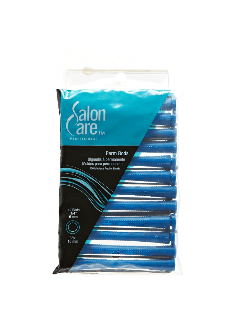 Salon Care - Salon Care Blue Long Curved Perm Rods Blue - Image 1