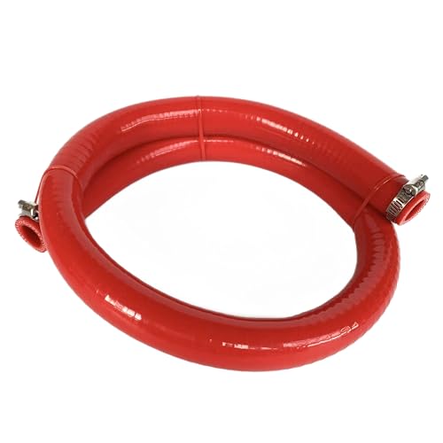 Bekelan 19MM 34 X 328FT Red High Temp Reinforced Silicone Heater Tubing Hose Radiator Coolant Straight LineWork Pressure 145PSI4ply Reinforced5MM Thick2 Clamp - Image 3