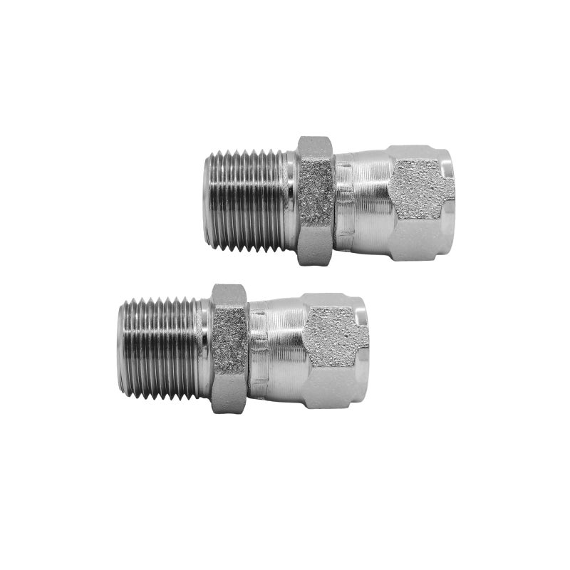 BEITERSTOE 2PACK 65050606 Hydraulic Hose Adapter Fitting 38 Male 3818 NPTF 38 Female JIC 37 Swivel 91618 UNF Straight Pipe Joints Connector Carbon Steel - Image 2