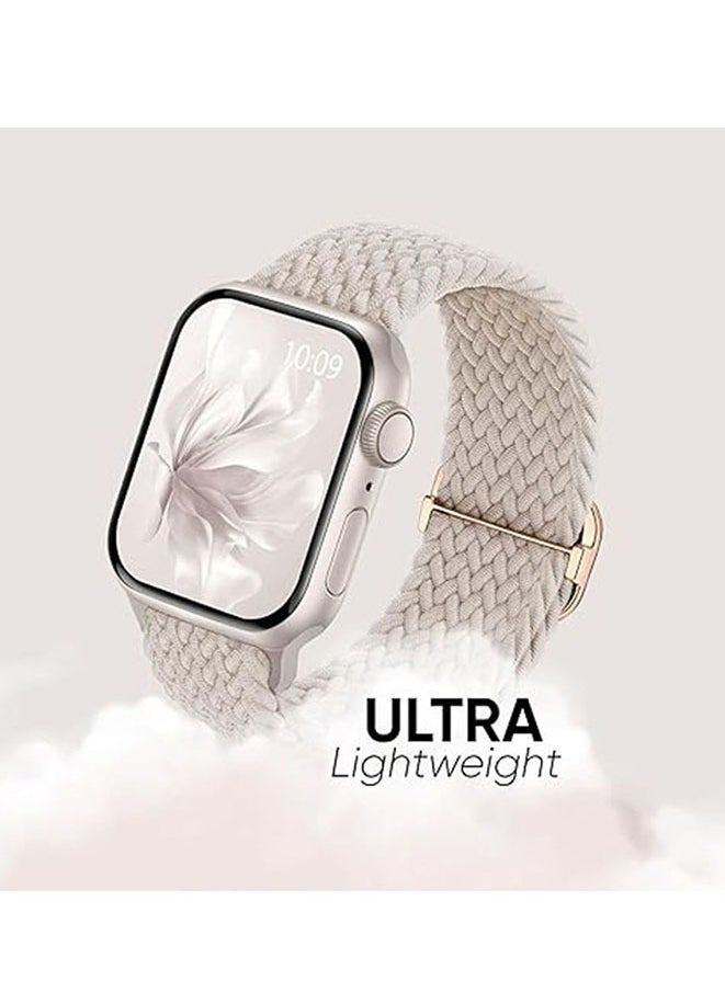 FASHION MANIA - 6 Pcs Combo Nylon Braided Elastic Apple Watch Strap Bands 38/40/41mm - Image 1