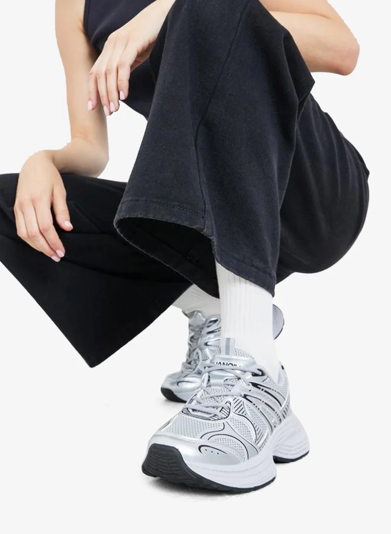 Styli Active Women Metallic Chunky Sneakers