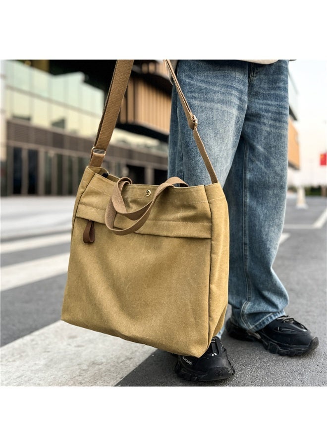 كيفية حقيبة كروس بودي للجنسين، حقيبة قماشية، حقيبة حمل بسيطة وكبيرة السعة، حقيبة كتف متعددة الاستخدامات - Image 2