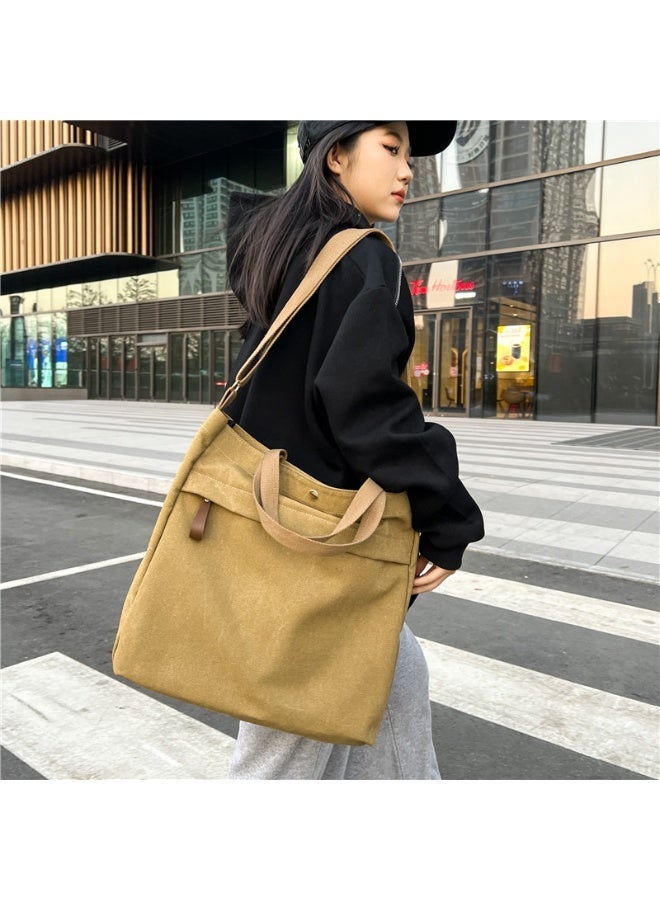 كيفية حقيبة كروس بودي للجنسين، حقيبة قماشية، حقيبة حمل بسيطة وكبيرة السعة، حقيبة كتف متعددة الاستخدامات - Image 3