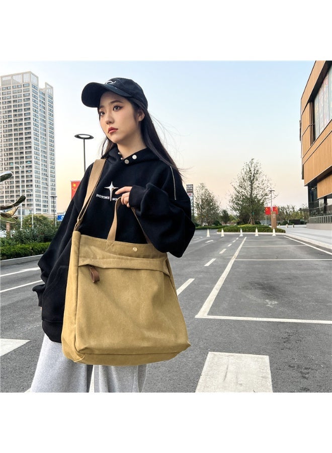 كيفية حقيبة كروس بودي للجنسين، حقيبة قماشية، حقيبة حمل بسيطة وكبيرة السعة، حقيبة كتف متعددة الاستخدامات - Image 4