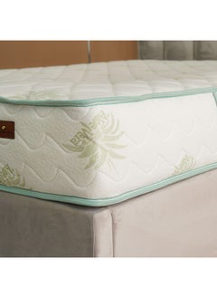 DANUBE HOME Danube Home Aloevera Pocket Spring Mattress Medium Soft Feel King Bed Mattress Spine Balance For Pressure Relief L200xW180 cm Thickness 25 cm White/Green  - Image 3
