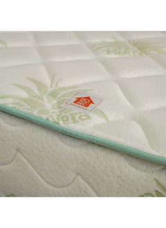 DANUBE HOME Danube Home Aloevera Pocket Spring Mattress Medium Soft Feel King Bed Mattress Spine Balance For Pressure Relief L200xW180 cm Thickness 25 cm White/Green  - Image 5