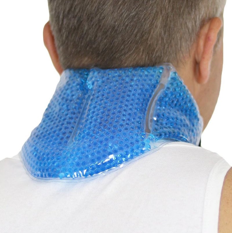 Icinger Power Blue Contoured Gel HotCold Reusable Neck Pack for Neck Pain Relief - Image 1