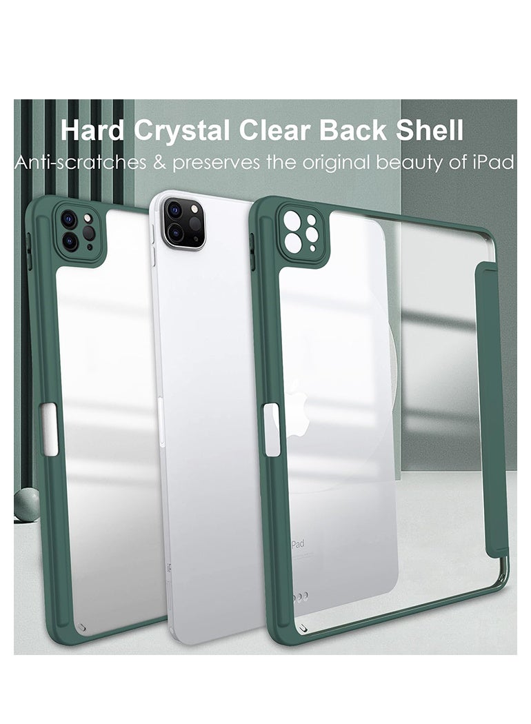 مجيد جراب iPad Pro مقاس 11 بوصة، M4 2024 الجيل الخامس A2836، A2837 مع حامل قلم، جراب ذكي لجهاز iPad [يدعم قلم Apple Pencil Pro وقلم Apple Pencil (USB-C)] يدعم ميزة Touch ID وميزة التشغيل/الإيقاف التلقائي (أخضر داكن) - Image 4