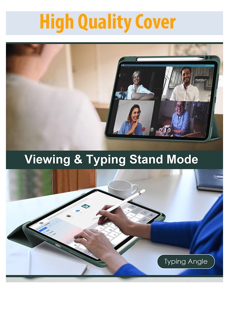 مجيد جراب iPad Pro مقاس 11 بوصة، M4 2024 الجيل الخامس A2836، A2837 مع حامل قلم، جراب ذكي لجهاز iPad [يدعم قلم Apple Pencil Pro وقلم Apple Pencil (USB-C)] يدعم ميزة Touch ID وميزة التشغيل/الإيقاف التلقائي (أخضر داكن) - Image 5