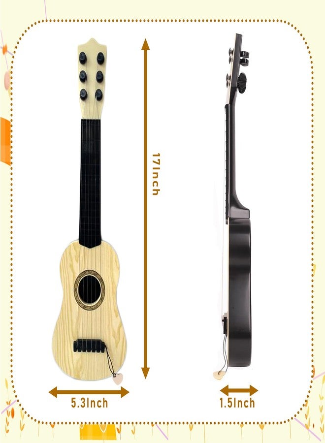 Blvochnnt Kids Toy Guitar 6 String,17 inch Mini Baby Guitar with Pick,Musical Instrument Educational Toy for Toddlers Beginner,Preschoolers - Image 3