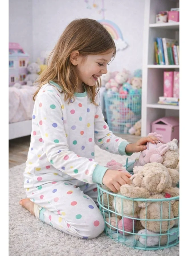 zuzunga Girls' Color Palette Patterned 8-13 Years Pajama Set.