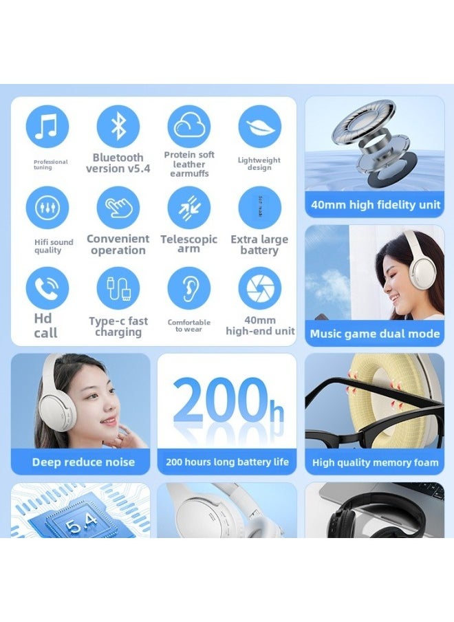 Generic - Game Sports Wireless Headset 0 Long Endurance Bluetooth Headset Noise Reduction 20 Computer Headset Hours Mobile Phone-Color:Official Standard Configuration-[iphone Apple Android Vivo Xiaomixiami Honor Oppo Lenovo Oneplus Iqoo Sony Samsung R - Image 1