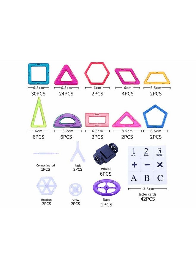 Chocozone Magnetic Blocks for Kids Educational Toys Magnetic Building Blocks Development & Activity Toys for 3+ Years Old Boys & Girls (136 Pieces) - Image 2