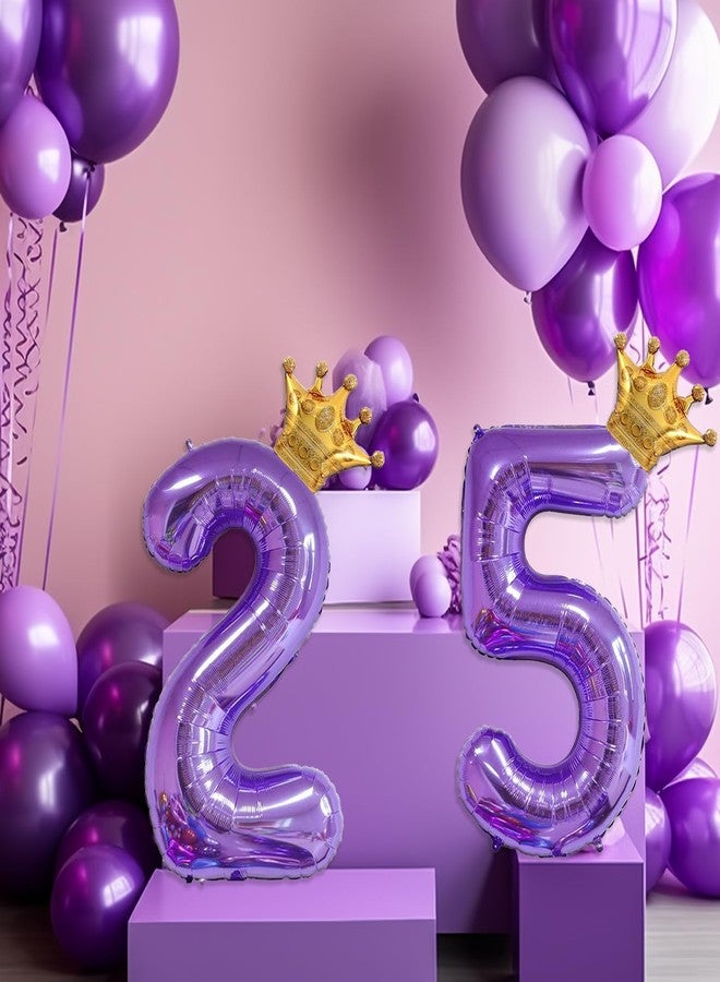 MXYEVL Purple 4 Balloon 40 Inch,Giant Number 4 & Mini Crown Balloons Set for Girl Boy 4th Birthday Party Decorations,Purple Birthday Party Decorations Supplies Birthday Digital Balloon - Image 5